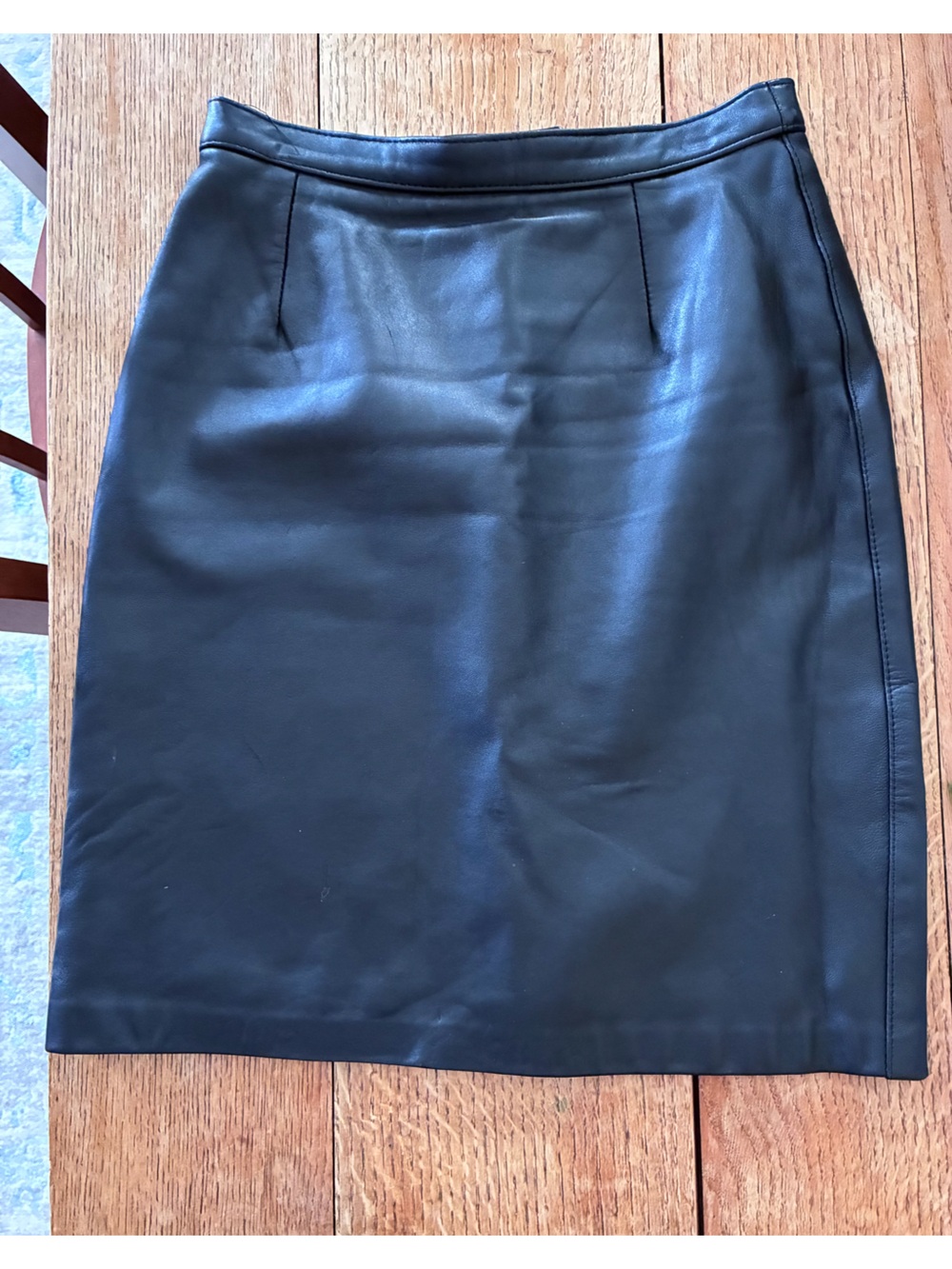 bagatelle Women’s Straight Black Leather Skirt sz6